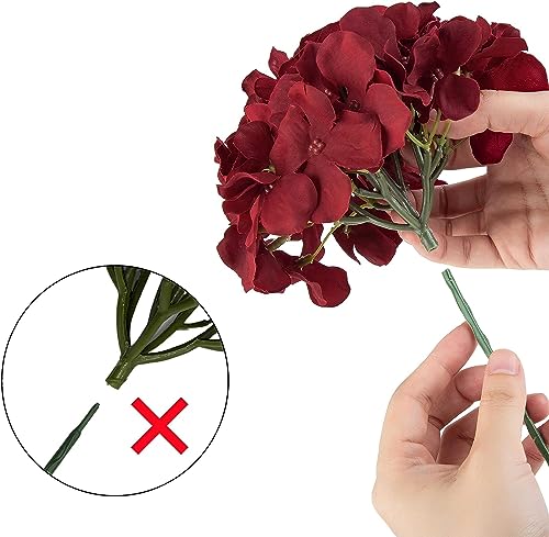 Image of Artificial Real Touch Faux Flower for Vases Fake Flower with Stems Height 13'' Length 7'' 3 pcs for DIY Bouquets Centerpieces Floral Party Tables Home Decorations (RED)
