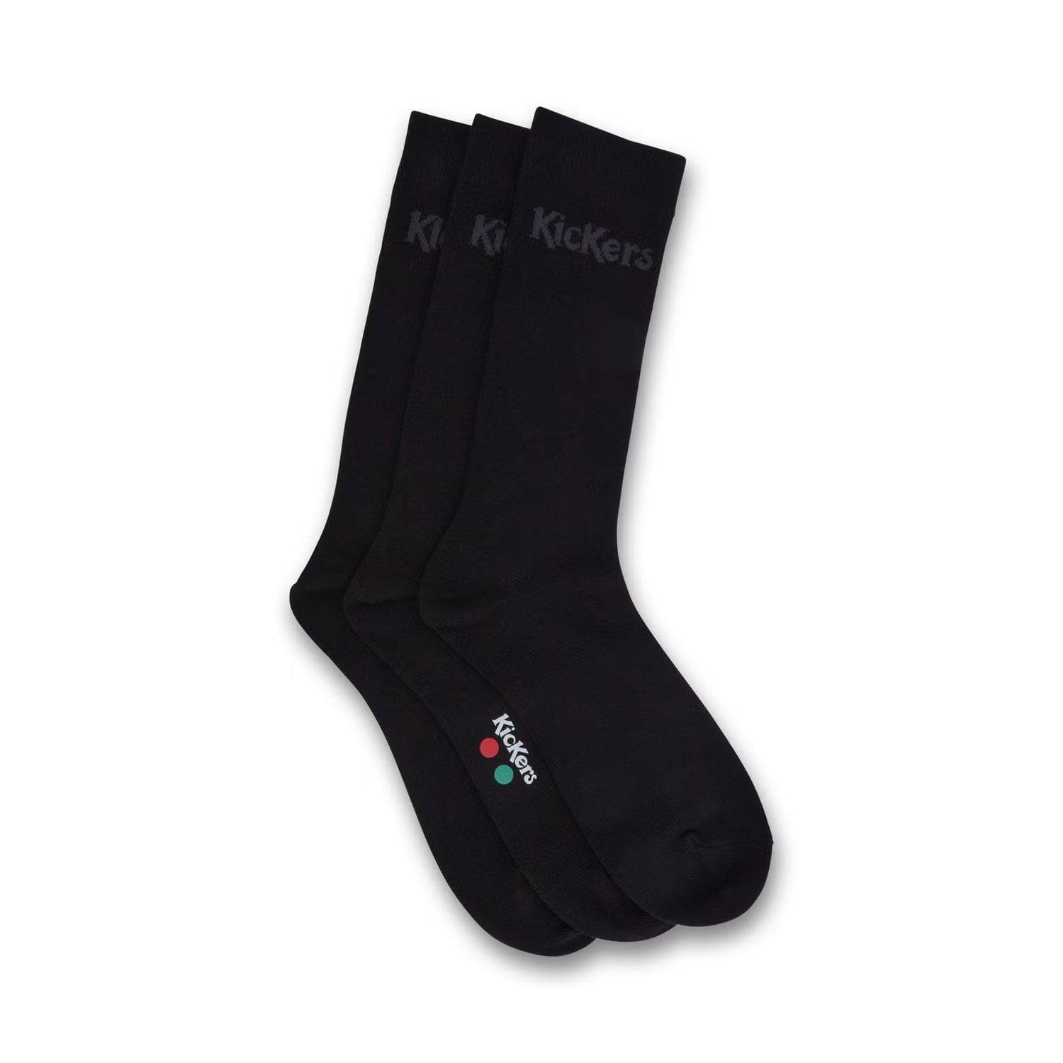 Kickers Unisex Black 6 Pack Socks - Size L