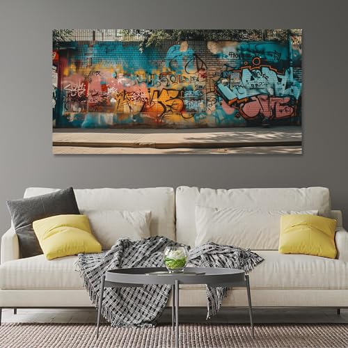 Affiche Banksy graffiti encadrée de 40x80cm pour mur vide - 2