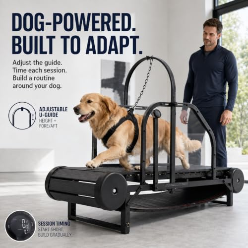 Image of Dog Treadmill for Large Dogs with Manual Brake & Timer, 18 inch Usable Width