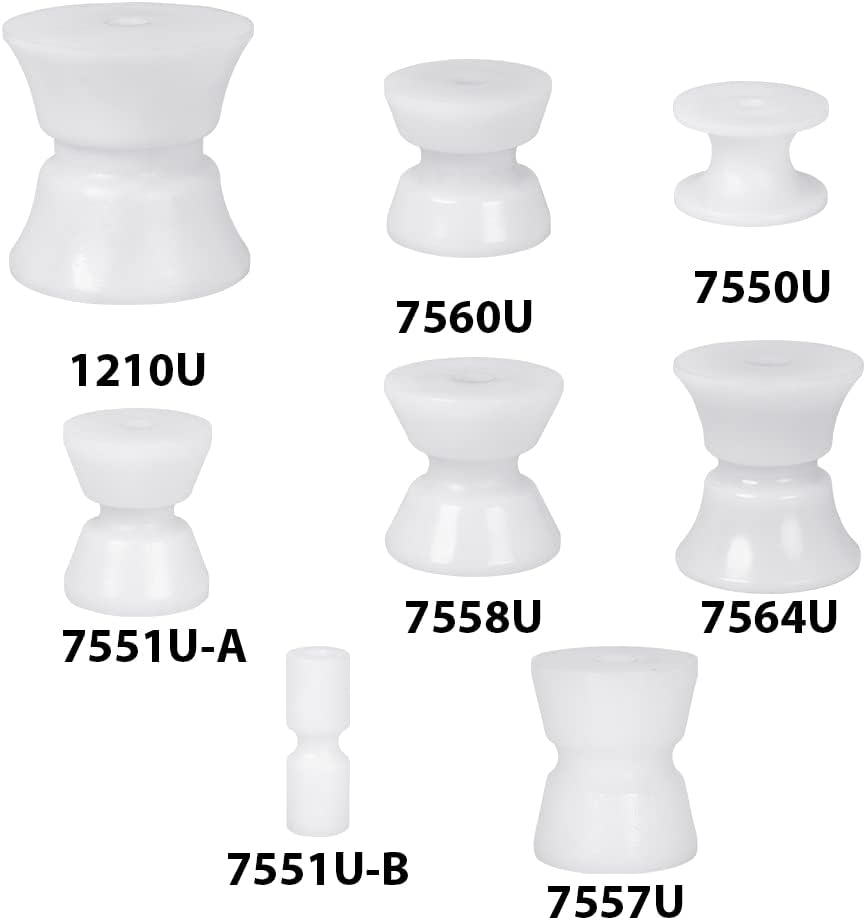 White Water Marine White Delrin Replacement Wheels for Anchor Rollers