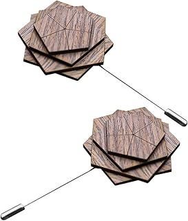 BESPORTBLE 2pcs Floral Lapel Pin for Men Decorative Wooden Boutonniere P...