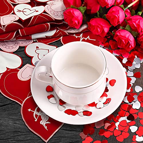 Arciveberg Valentine's Day Table Runner With Embroidered Love Heart, Holiday Wedding Anniversary Table Decor (15.7*90 Inches) #TOP2