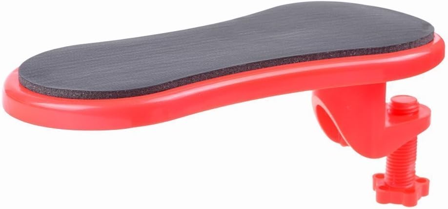 KEERQI Ergonomic, Adjustable Computer Desk Extender Arm Wrist Rest Support (Red)