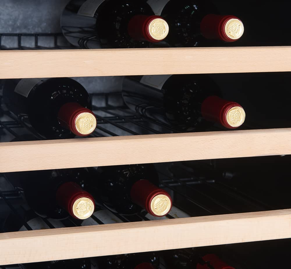 HYUNDAI Cave à vin de Service 41 bouteilles 91L Single zone Clayettes en bois