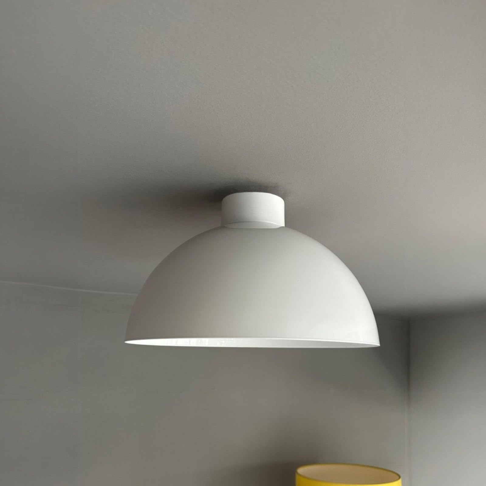 bamyum Androa Industrial Ceiling Light, Ø30 cm Metal Ceiling Lamp, Lighting Fixture, Mid Century, Modern Lamp, Modern Chandeliers, Vintage Light, White — image 1