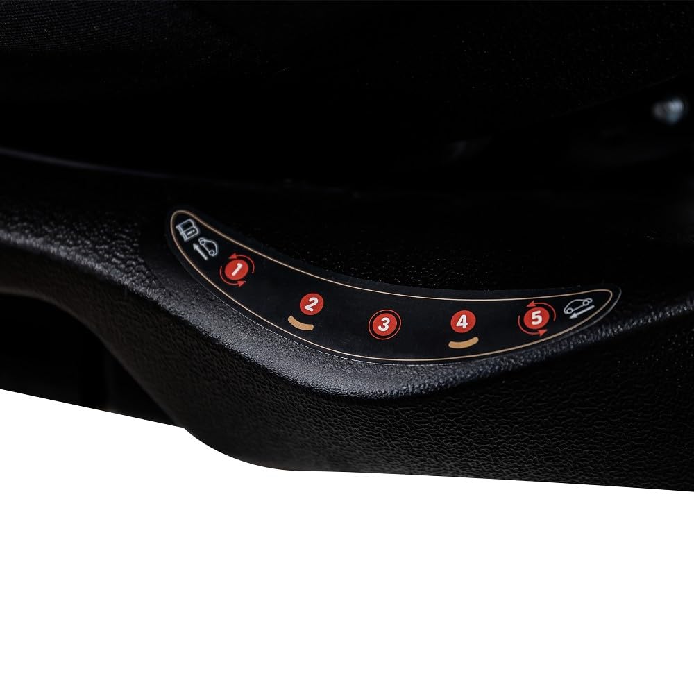 Interbaby Silla Coche Bebé PAX i-Size ISOFIX 360° Grupo 0+1+2+3 (Negro) | Silla auto giratoria 360 reclinable 40-150 cm, reductor recién nacido, protección lateral SPS, pata de apoyo