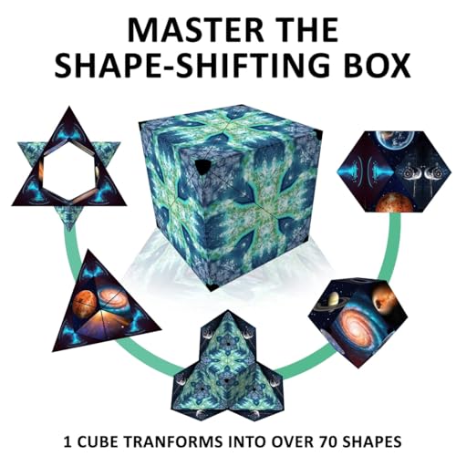Image of ZURATO Shape Shifting Box Puzzle Cube, Shifting Shape Magic Cube Puzzle Toy, Multiple Structure Creativity Puzzle Cube for Kids and Adults, Size- 6.5 x 6.5 x 6.5 cm (Space Theam)