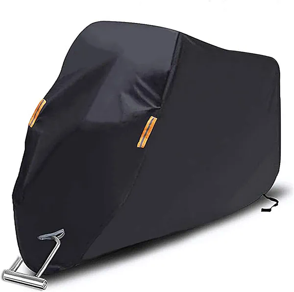 SEAZEN Motorcycle Cover Waterproof/Dustproof/Snowproof/UV Protection Motorcycle Covers 5 Layer Breathable Fabric with Lock-Holes fit for Most Types (Motorcycle-L UP to 96")