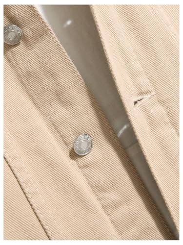 SOLY HUX Men's Button Front Denim Jacket Collared Long Sleeve Casual Jean Jackets with Pockets4