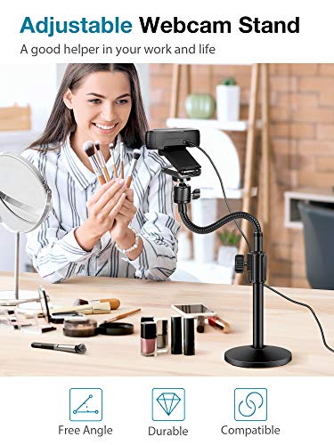 InnoGear Upgraded Adjustable Desktop Stand Flexible Holder Stand with Tripod Head, Gooseneck and Base for Logitech Webcam C922 C930e C920S C920... - Image 7