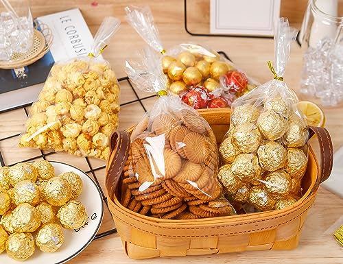 image for LOKQING LOKIQNG Cellophane Bags Plastic Gift Bag Clear Cookie Treat Ba
