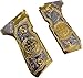 Custom for Beretta 92 96 Grips, Metal Grips Full-Size with Gold Nickel Plated, Matching Free Screws, No modifications Required