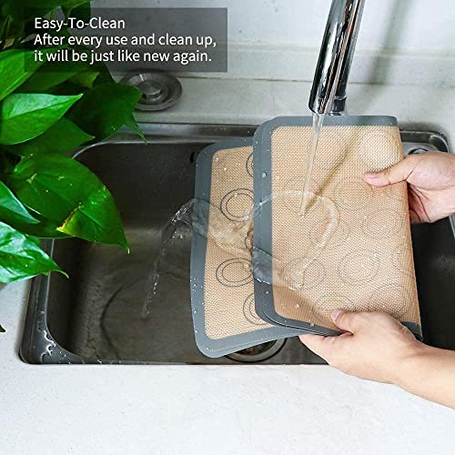 Tapetes de silicone para assar Kmeivol durável, tapete de pastelaria antiaderente com medidas, tapet
