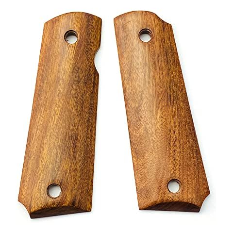 Aibote Natural Rosewood Wood Full Size 1911 Gun Grips Pistol Knife Handgun Custom DIY EDC Handles Material fits Most Commander,Standard & Government 1911 Models(Each is Unique) Cover