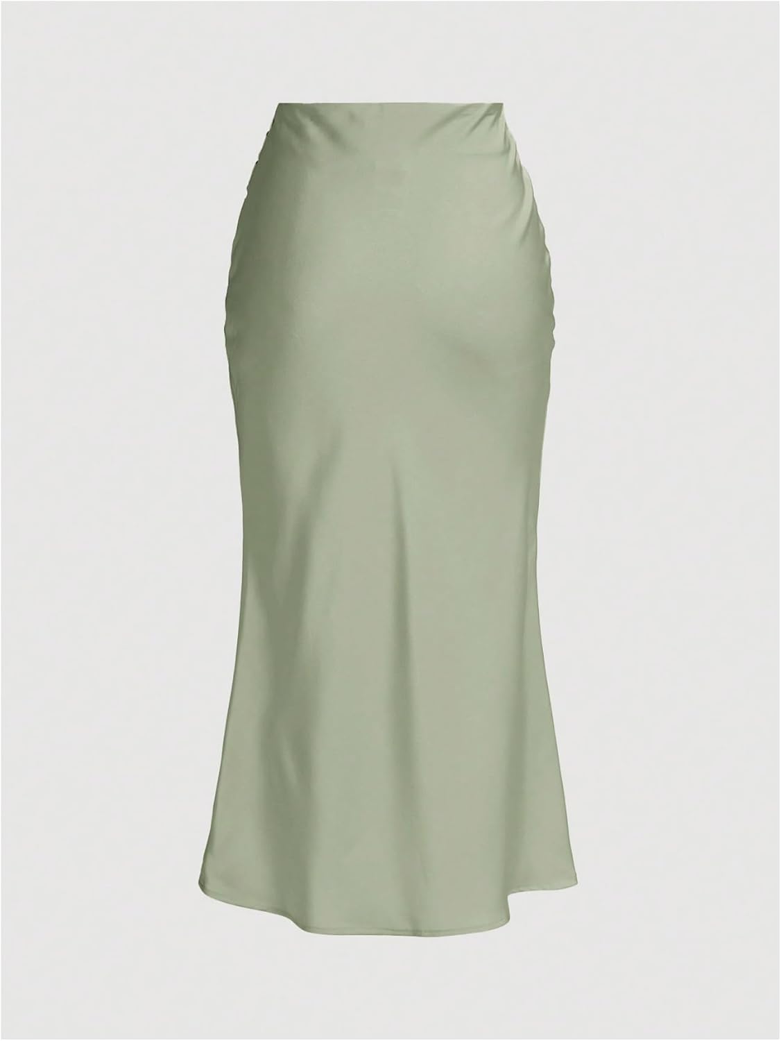 SOLY HUX Women's Satin Maxi Skirt Elegant Wrap High Waisted Ruched Fishtail Dressy Casual Skirts - Image 3