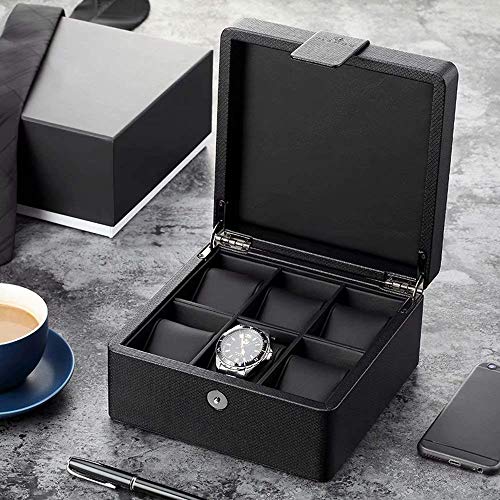 Zixin Caja de Reloj de Madera, Soporte de exhibición/Conjunto de Caja/Caja de Almacenamiento para Relojes de joyería, Caja de recolección de Pulsera 6 cuadrículas Reloj de Pantalla (Color : A)