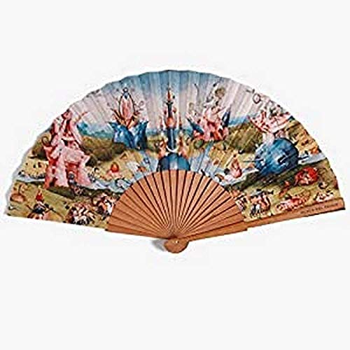 Museo del Prado Abanico El jardín de Las Delicias, Varios Colores, Varilla 27 cm