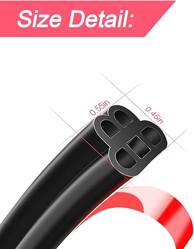 Miniatura 2 de Tira de sellado para puerta de coche, tira de protección de borde de goma con 5 agujeros para puerta de auto, tira adhesiva autoaislante para