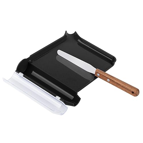 Medarchitect Right Hand Pill Counting Tray with Spatula (Black - Wood Handle)