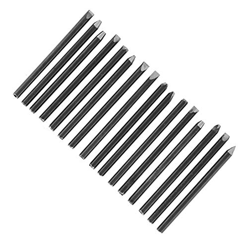 Fupi Kit de Equipo de Cincel de Cincel de Calidad, Cincel, para Herramientas de Orfebrería de Joyería Tallada a Mano de Bricolaje(16 Palos)