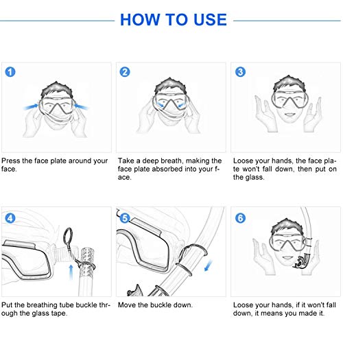 image for Adicop Kids Snorkel Set Junior Snorkeling Gear Kids Silicone Scuba Div