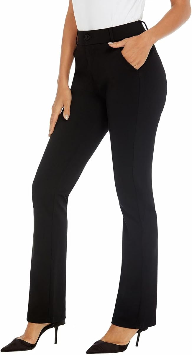 iChosy Women's Ease into Comfort Barely Bootcut Stretch Dress Pants