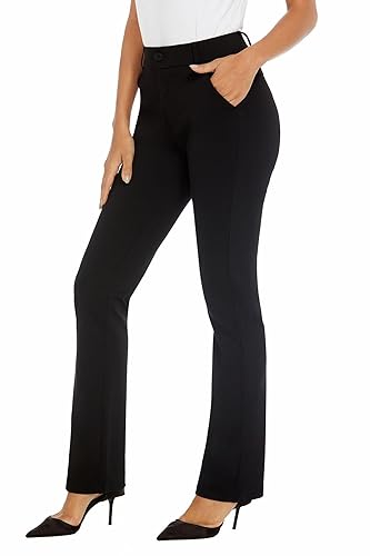 iChosy Women's Ease into Comfort Barely Bootcut Stretch Dress Pants