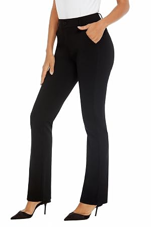 iChosy Womens Ease into Comfort Barely Bootcut Stretch Dress Pants