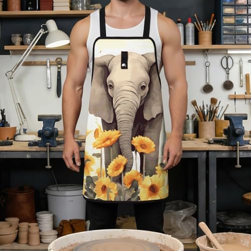 Delantal de trabajo con 8 bolsillos ajustable para hombre miniatura 4