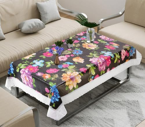 Image of Dakshya Industries PVC Waterproof Center Table Cover 40 x 60 Inch | Rectangle Coffee Table Cover | Spill Proof Oil Resistant Dustproof Heat Resistant Wipe Clean