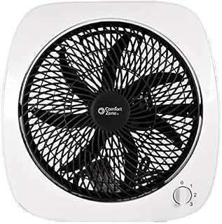 Comfort Zone 10" Square Turbo Fan, White
