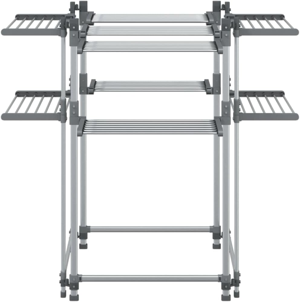 vidaXL Clothes Drying Rack, Hanging Laundry Dry Rack, Clothes Organizer for Indoor Air-Drying Lingerie Hosiery Towels, Clothes Air Dryer, Aluminum