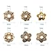 Pandahall About 180pcs 6 Styles Antique Gold Tibetan Alloy Flower Bead Caps for Jewelry Making, Antique Golden