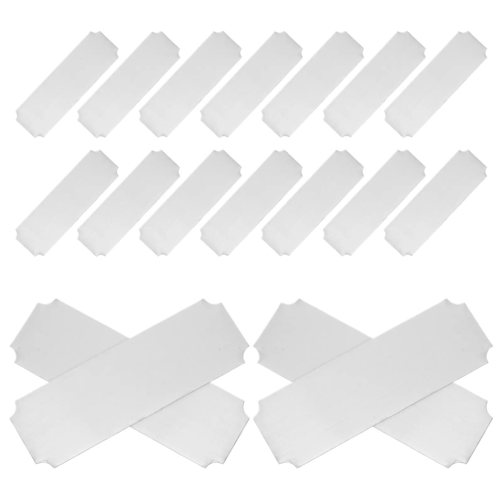 Porta Nombres Con Pinza 20 etiquetas de metal en blanco for nombres