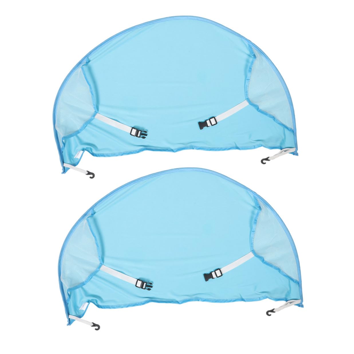 Universal Stroller Sunshade Canopy with UV Protection, Full-Cover Sun Shade for Pushchair, Windproof Blue Fabric, 2pcs Set for Outdoor Use