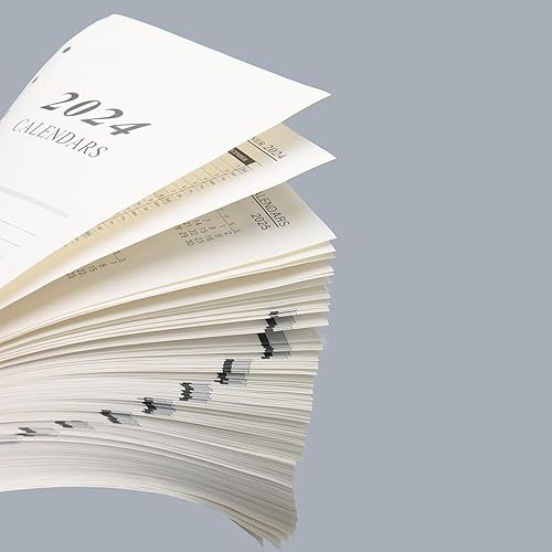 Miniatura 5 de Recambios de carpeta de 6 anillas 2024 con 6 anillas, multifunción, A5, 6 agujeros, calendario de doble cara, hojas sueltas, páginas interiores