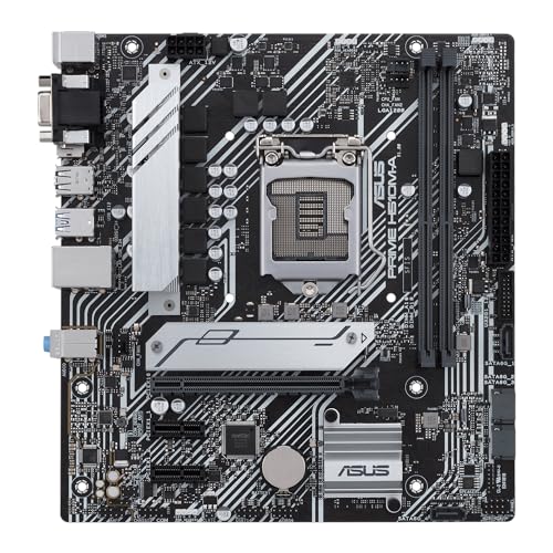 Asus PRIME H510M-A, Scheda madre Intel H510 (LGA 1200) micro ATX con PCIe 4.0, slot M.2 da 32 Gbps, Lan Intel 1 Gb, DisplayPort, HDMI, D-Sub, USB 3.2 Gen 1 Type-A, AURA Sync - Immagine 1