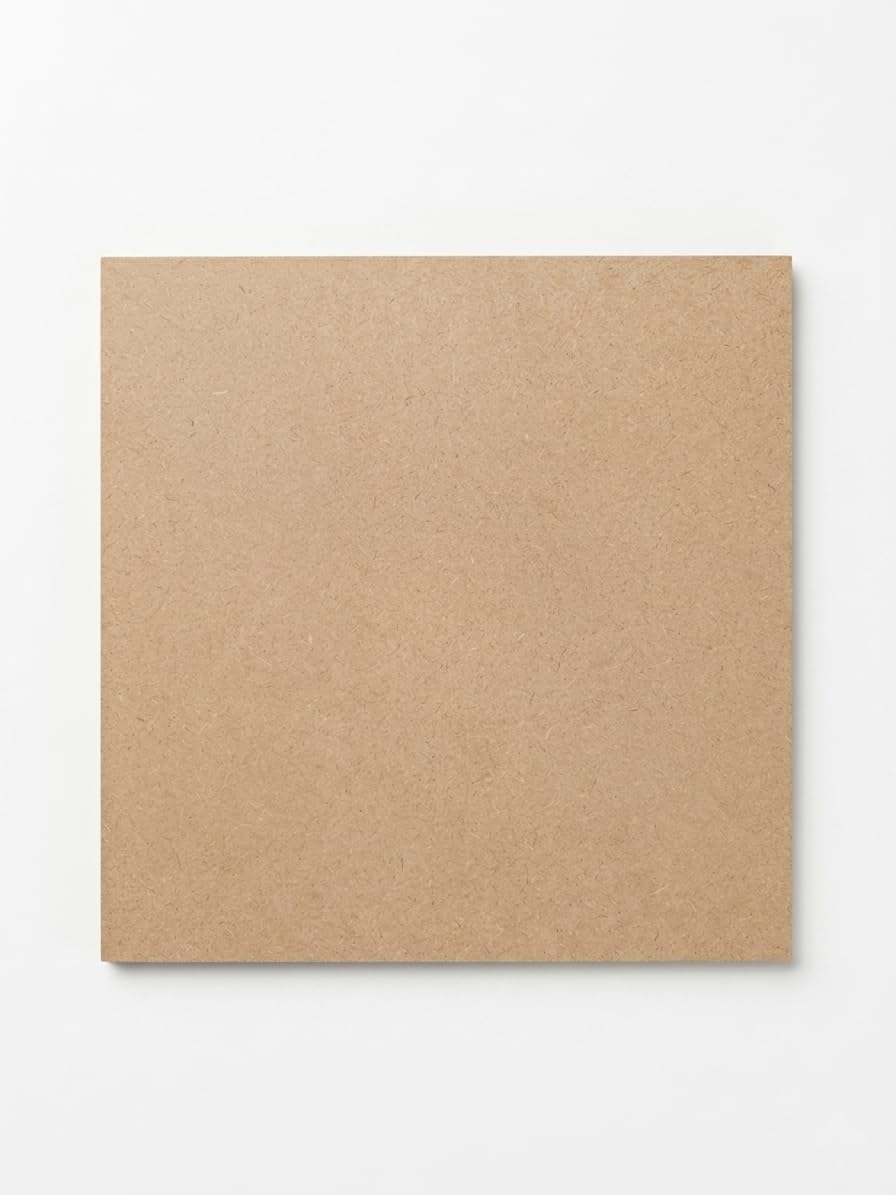 Pine Mart MDF Wood Square Cutouts, Natural Brown, 30x30 cm, for Art, Craft & DIY Decoration, Pack of 12 (6" X 6")-image-49