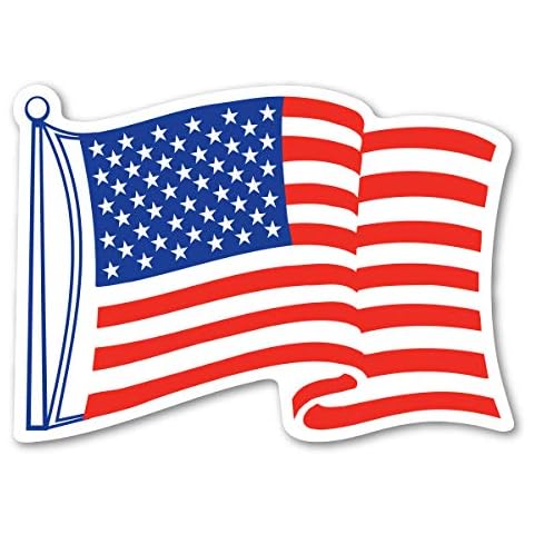 Waving American Flag Magnet by Magnet America Is 5.5" x 7.75" Made for Vehicles and Refrigerators Cover