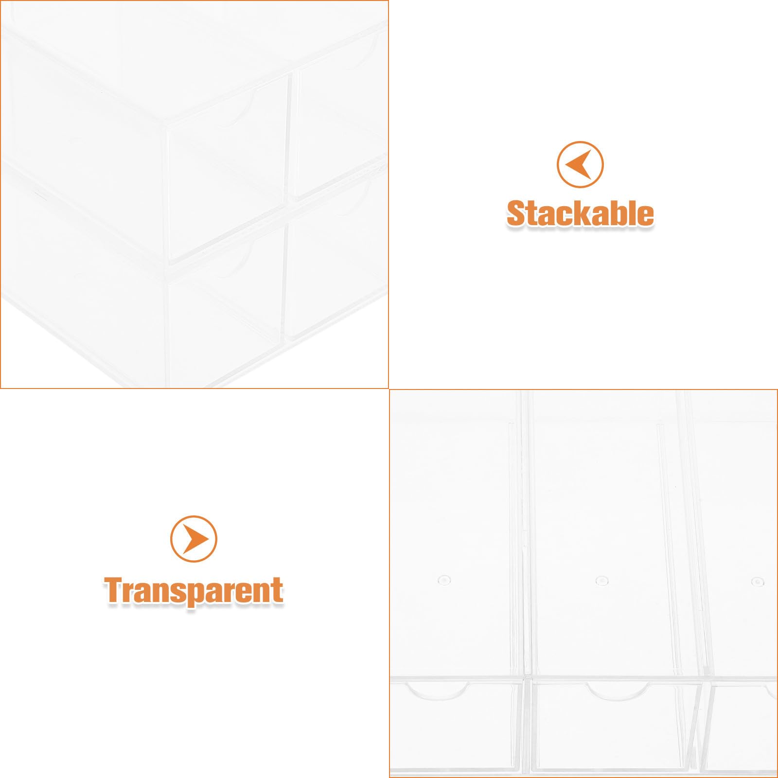 2 Stück Brillen Displaybox aus Acryl Sonnenbrillenetui Stapelbar für Schreibtisch und Büro für Stifte und Kleine Schreibtischaccessoires
