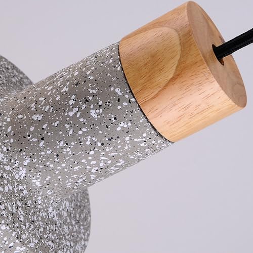 Lustre minimaliste moderne en ciment avec hauteur ajustable - 6