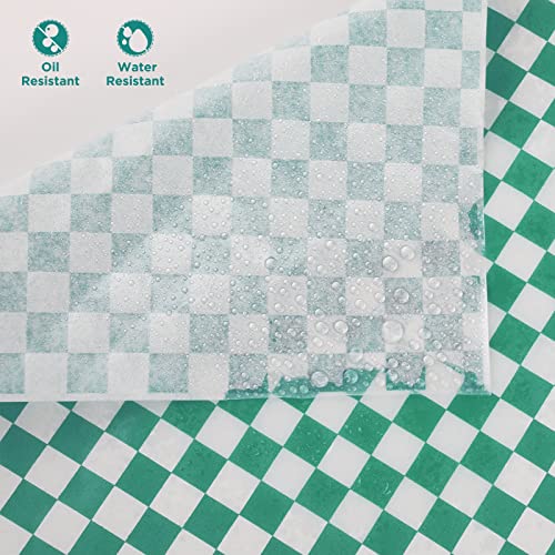 image for GeeRic Waxed Deli Paper Sheets 12 * 12 Inch, 100 Pcs Food Basket Liner