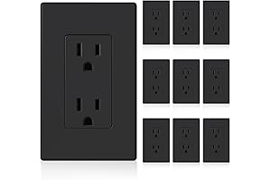 ELEGRP Black Power Plug Outlet Covers