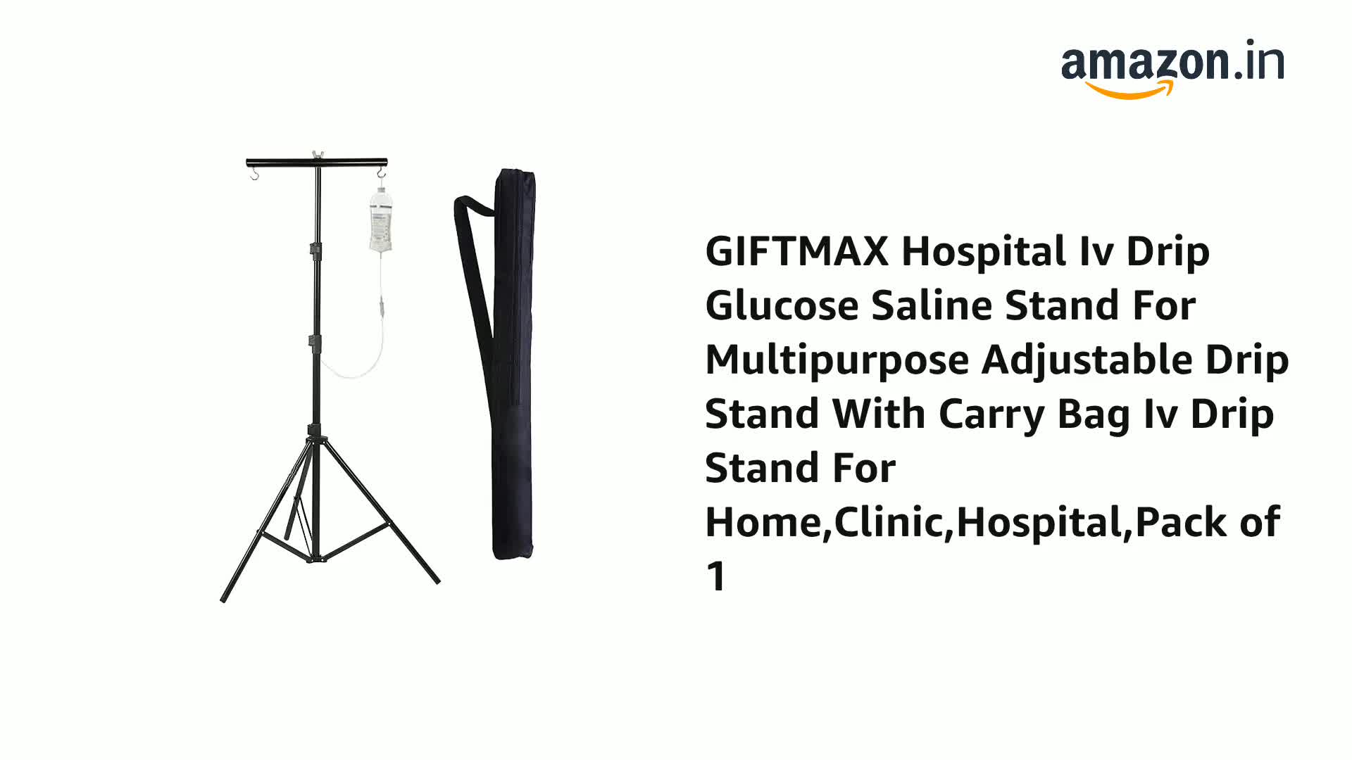 GIFTMAX Hospital Iv Drip Glucose Saline Stand For Multipurpose
