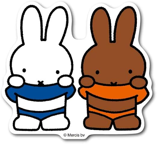 Amazon Co Jp Miffy ミッフィー メラニー キャラクターステッカー 絵本 イラスト かわいい こども ダイカット ミッフィー うさぎ うさこちゃん 人気 Mif002 Gs 公式 文房具 オフィス用品