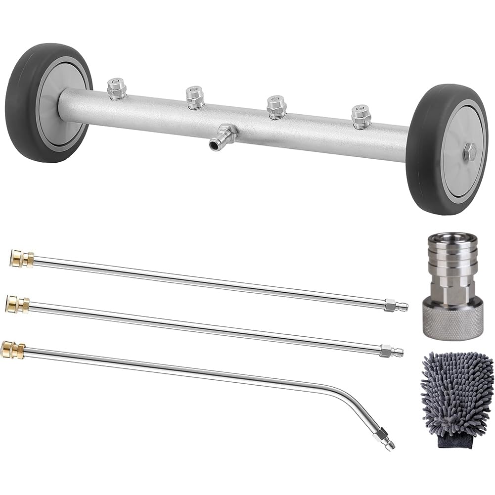 Jnchdghwa As Shown Pressure Washer Undercarriage Attachment, 16" Under Car Cleaner For Low-Clearance Vehicles, 4000 Psi