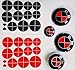 MATTE BLACK and MATTE RED Sticker Overlay Vinyl for All BMW Emblems Caps Logos Roundels