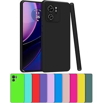 Capa Capinha Case Compatível Motorola Edge 40 Silicone Aveludada Com Proteção De Câmera (PRETO)
