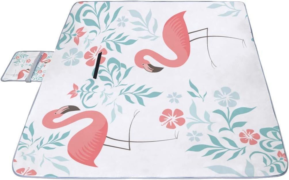 レジャーシート すばやい フラミンゴ ピクニック 折りたたみ 撥水 アウトドア クッション マット コンパクト 花見 運動会 キャン